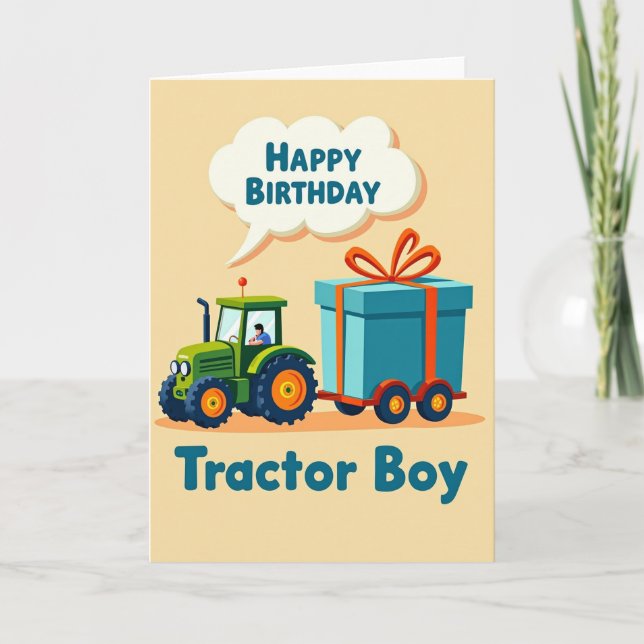 Glad födelsedag Traktor Kort (Framsida)