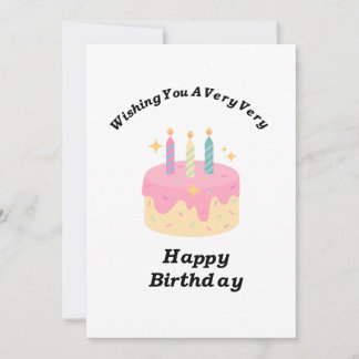 Glad födelsedagskort med tårta inbjudningar