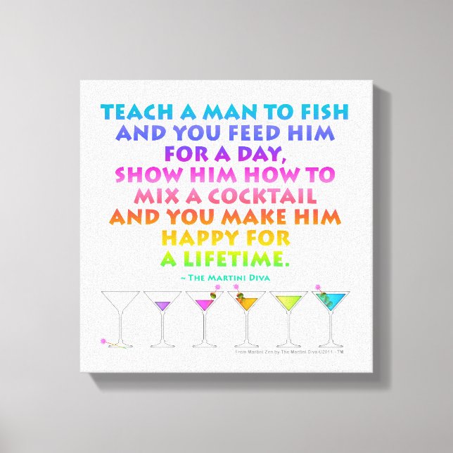 Glad för en livstid Martini Zen Canvas (Framsida)
