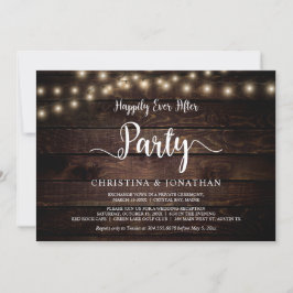 Glad För Evigt Fest, Sträng Ljus Elopement Inbjudningar