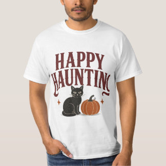 Glad Förföljelse Vintage Svart Katt Halloween Desi T Shirt