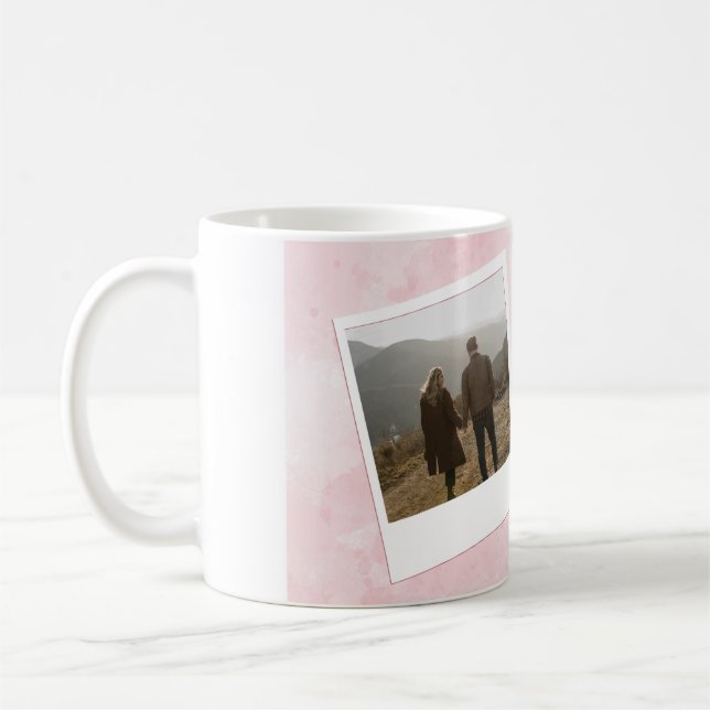 Glad första Alla hjärtans dag Grußkort Kaffemugg (Vänster)