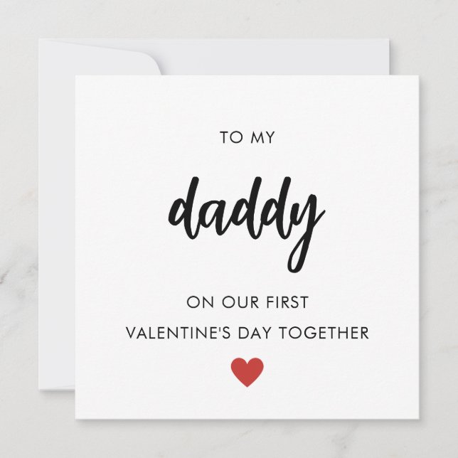 Glad första Alla hjärtans dag som Pappa Julkort (Framsida)