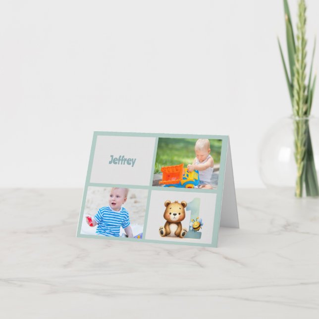 Glad första bin-dagen! tack kort (Framsida)