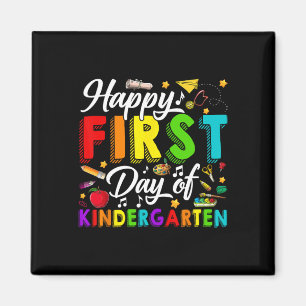 Glad första dag i förskoleklass tillbaka till skol magnet