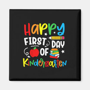 Glad första dag i förskoleklass tillbaka till skol magnet