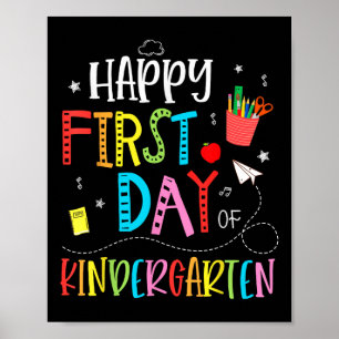 Glad första dag i förskoleklass tillbaka till skol poster