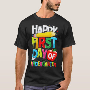 Glad första dag i förskoleklass tillbaka till skol t shirt