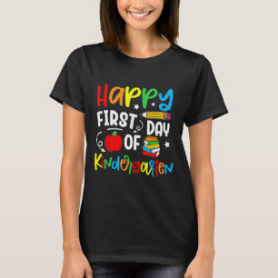 Glad första dag i förskoleklass tillbaka till skol t shirt