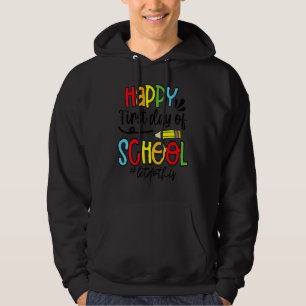 Glad första dag Let's Do This Tillbaka till skolan Hoodie