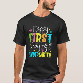 Glad första dag på förskolan barn lärare stud t shirt