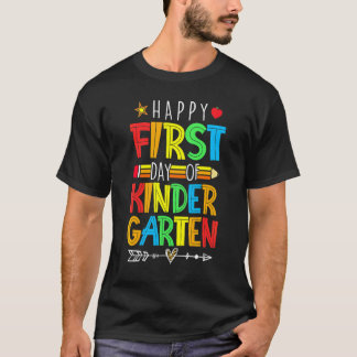 Glad första dag på förskolan Lärare Tillbaka till T Shirt