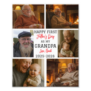 Glad första farfarsdag Foto Collage