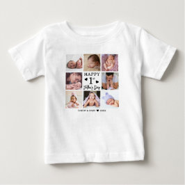 Glad första fars dag 8 Foto Collage T Shirt