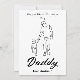 Glad Första Fars dag Kort Sött och Uppriktigt