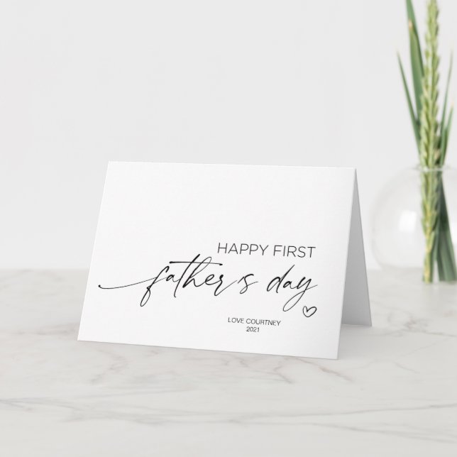 Glad första fars dag-present till man från fru kort (Framsida)