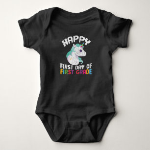 Glad Första Klass Enhörning Första Skoldagen Prese T Shirt