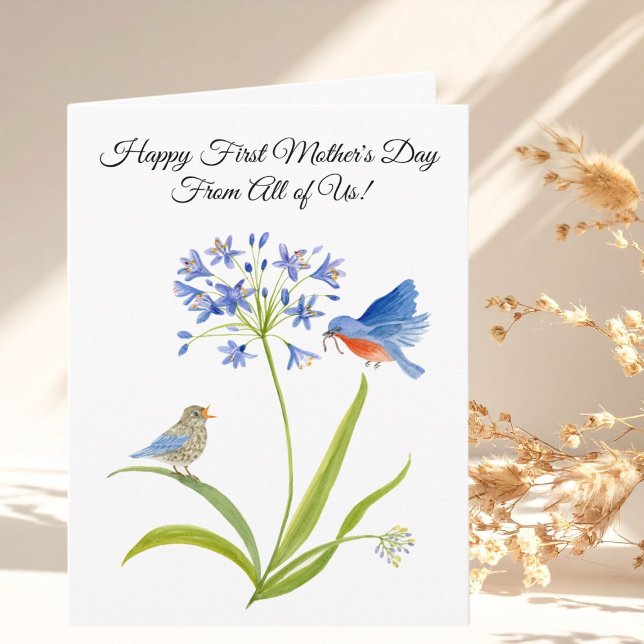 Glad första mors dag Blåfågel från oss alla Kort (Skapare uppladdad)