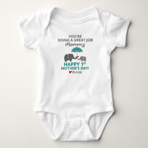 Glad första mors dag Elefant T Shirt