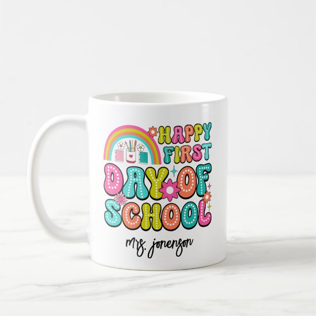 Glad första skoldag  kaffemugg (Vänster)