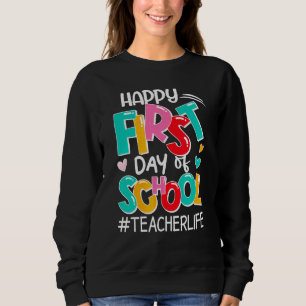 Glad första skoldag Lärare Livet Tillbaka till sko T Shirt