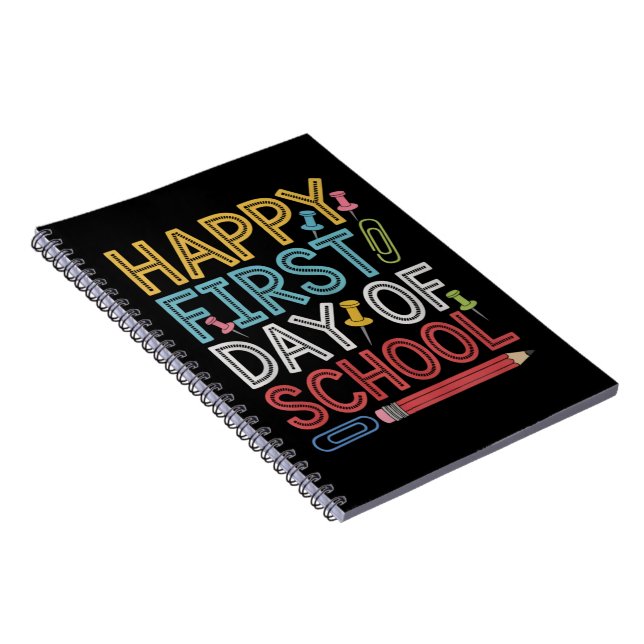 Glad första skoldag Tillbaka till skolan  Anteckningsbok (Högra Sidan)