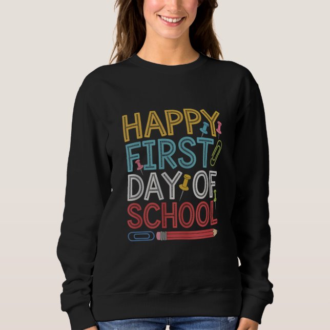 Glad första skoldag Tillbaka till skolan  T Shirt (Framsida)