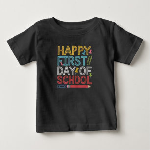 Glad första skoldag Tillbaka till skolan T Shirt