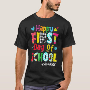 Glad första skoldagen 5:e klass lärare tillbaka T Shirt