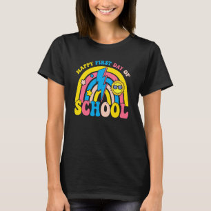 Glad första skoldagen lärare kvinnor student B T Shirt