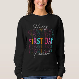 Glad första skoldagen lärare kvinnor student B T Shirt