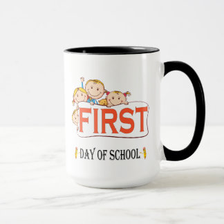 Glad första skoldagen Tillbaka till skolan Baby Mugg