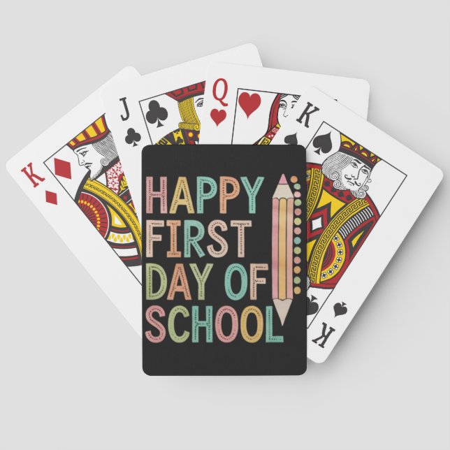 Glad första skoldagen Tillbaka till skolan Casinokort (Baksidan)