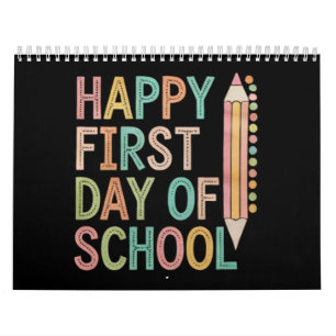 Glad första skoldagen Tillbaka till skolan Kalender