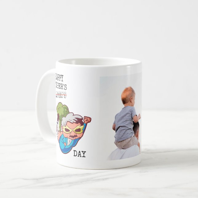 Glad Foto Fars Fartdag Rolig Fartare Skämt Kaffemugg (Framsida vänster)