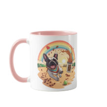 Glad fransk bulldogg & kaffesprut – tass,