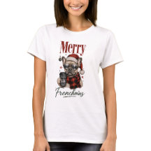 Glad franskmas French Bulldog T-shirt