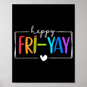Glad Fre-dag Rolig Fre-Dag Lärare Elev Fredag Poster