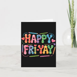 Glad Fre-yay Lärare Steka Yay Rolig Fredag Helg Kort