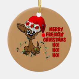 Glad Freakin julbroder Julgransprydnad Keramik