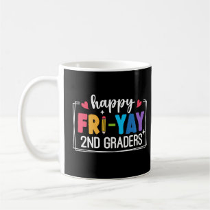 Glad Fredag 2:a Klassare Rolig Lärare Elev Kaffemugg