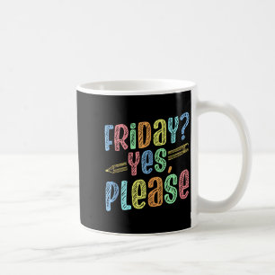 Glad fredag Fre Yay Lärare Skola Meme Tank Top_ Kaffemugg