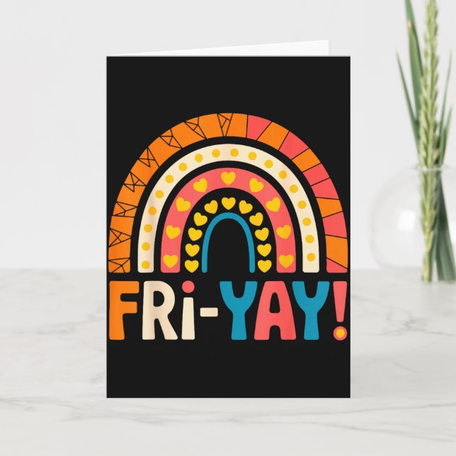 Glad fredag Fri-yay Lärare Skola Meme  Kort (Framsida)