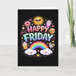 Glad fredag helgkort