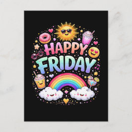 Glad fredag vykort