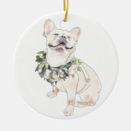 Glad Frenchie Julgransprydnad Keramik