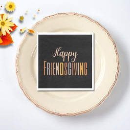Glad Friendsgiving tack typografi Höst Pappersservett