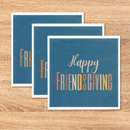 Glad Friendsgiving tack typografi höst Pappersservett