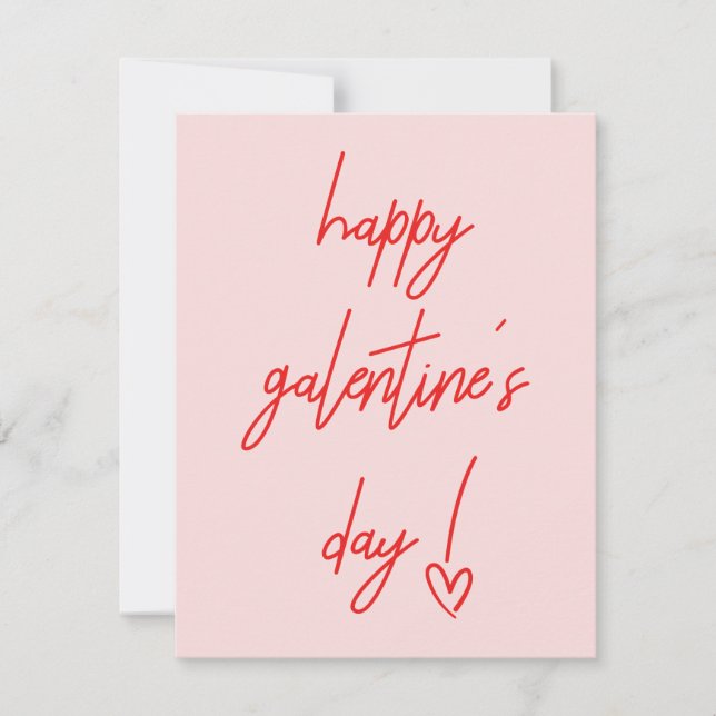 Glad Galentine alla hjärtans holiday-kort Julkort (Framsida)