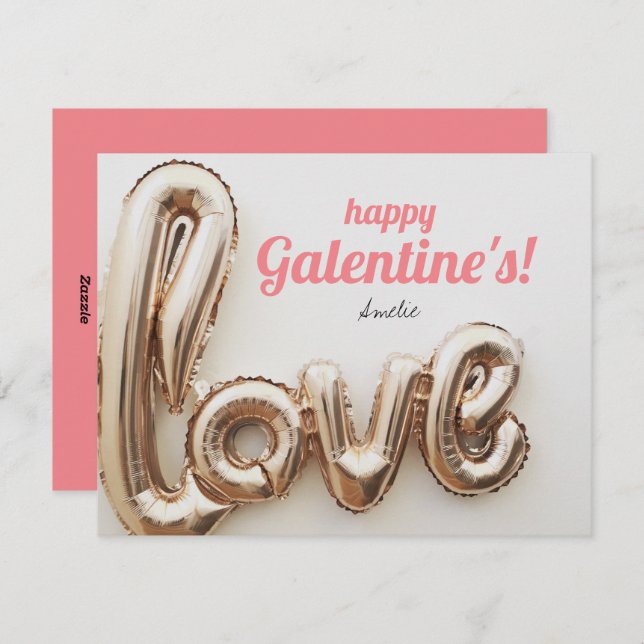 Glad Galentine-kort för högtider Julkort (Fram/baksida)